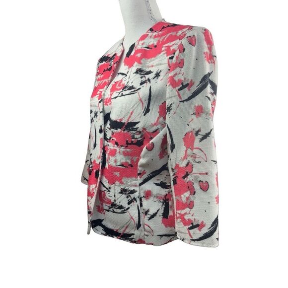 Santorelli Made in Italy Blazer – Size 48  Structured blazer with an abstract pa - Picture 11 of 16